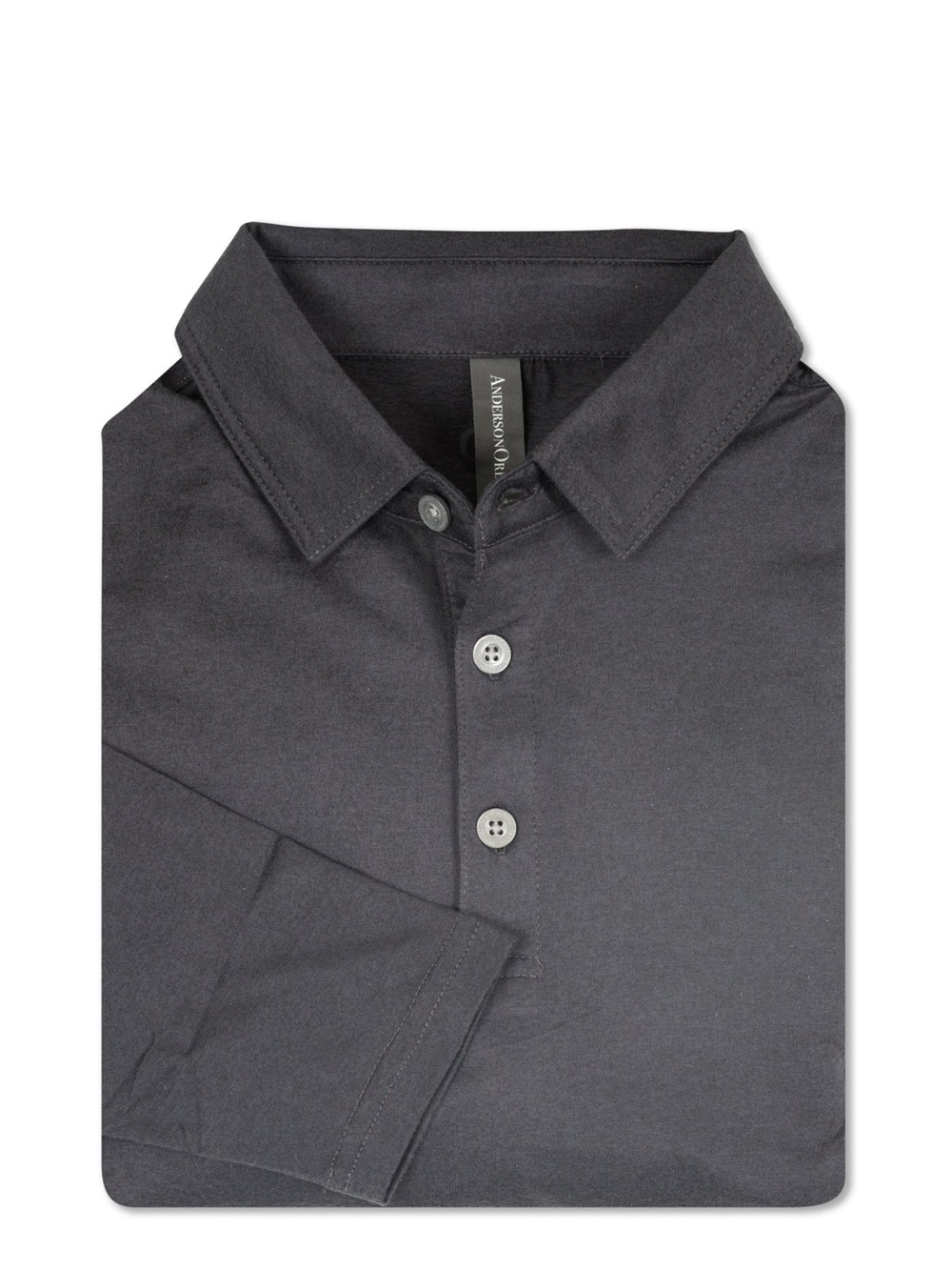 AndersonOrd Gamer Long Sleeve Polo – Black Heather